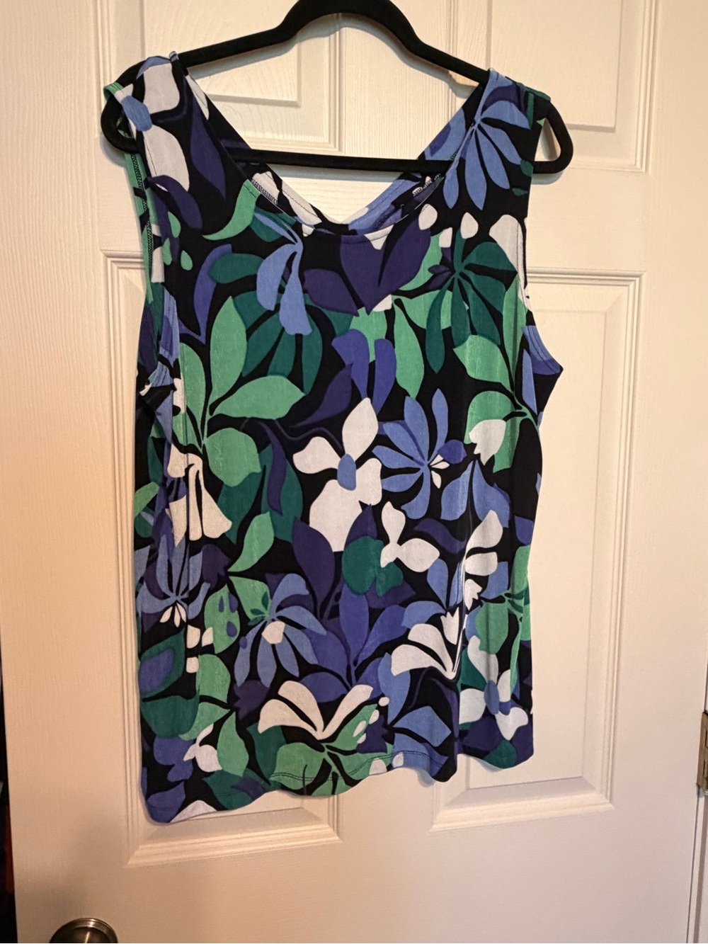Chico’s Traveler’s Sleeveless Floral Tank Top - Blue & Green XLarge Chico’s 3